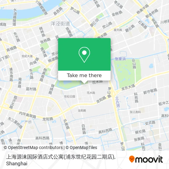 上海源涞国际酒店式公寓(浦东世纪花园二期店) map