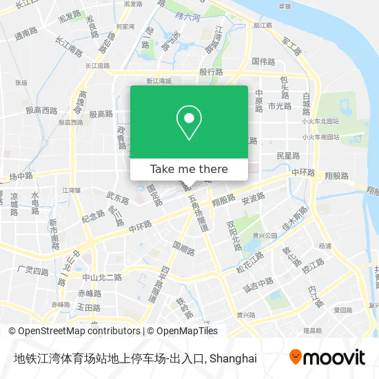 地铁江湾体育场站地上停车场-出入口 map