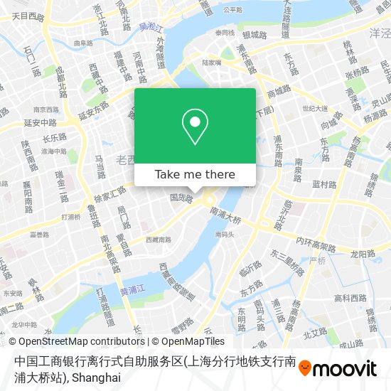 中国工商银行离行式自助服务区(上海分行地铁支行南浦大桥站) map