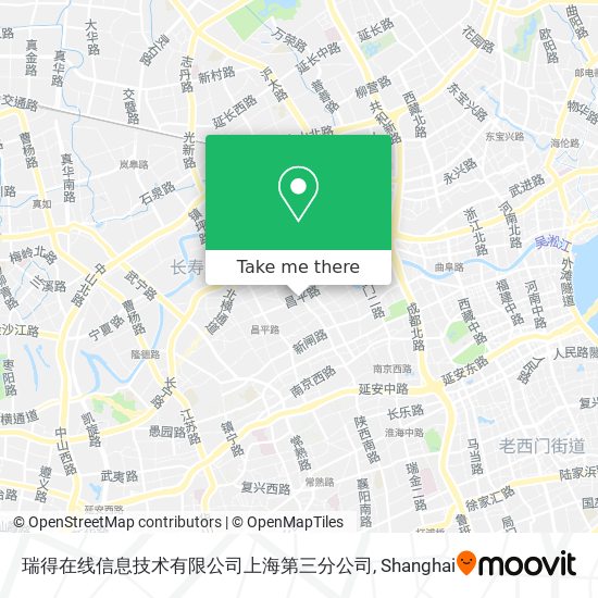 瑞得在线信息技术有限公司上海第三分公司 map