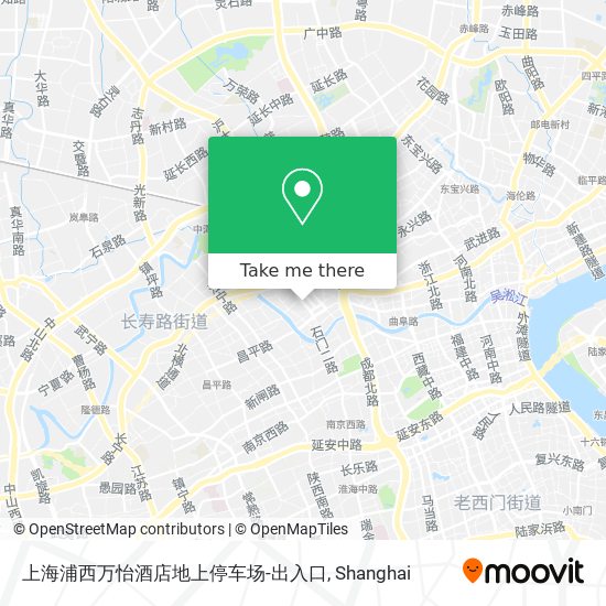 上海浦西万怡酒店地上停车场-出入口 map