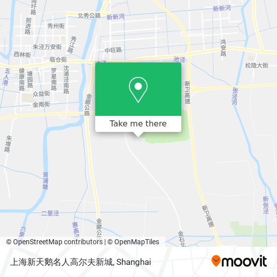 上海新天鹅名人高尔夫新城 map
