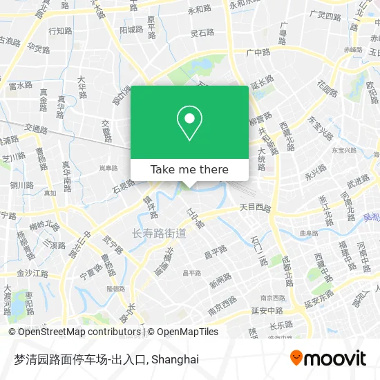 梦清园路面停车场-出入口 map