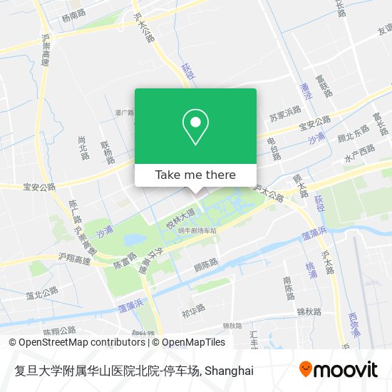 复旦大学附属华山医院北院-停车场 map