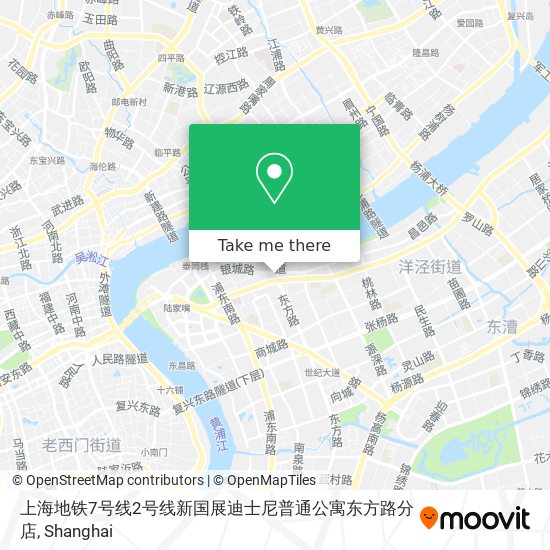 上海地铁7号线2号线新国展迪士尼普通公寓东方路分店 map