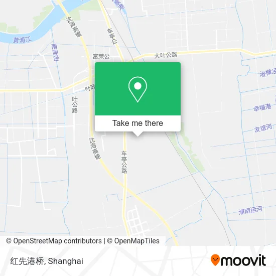红先港桥 map
