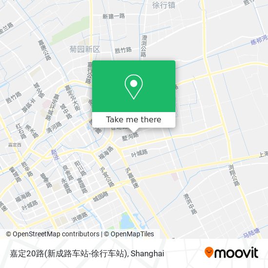 嘉定20路(新成路车站-徐行车站) map