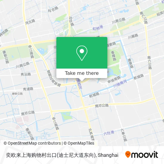 奕欧来上海购物村出口(迪士尼大道东向) map