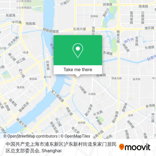 中国共产党上海市浦东新区沪东新村街道朱家门居民区总支部委员会 map