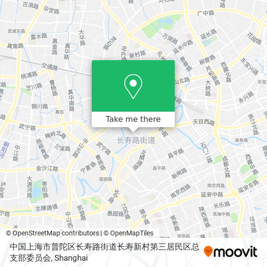 中国上海市普陀区长寿路街道长寿新村第三居民区总支部委员会 map