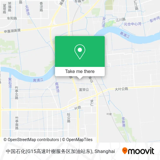 中国石化(G15高速叶榭服务区加油站东) map