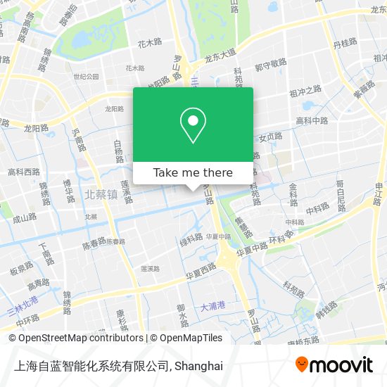 上海自蓝智能化系统有限公司 map
