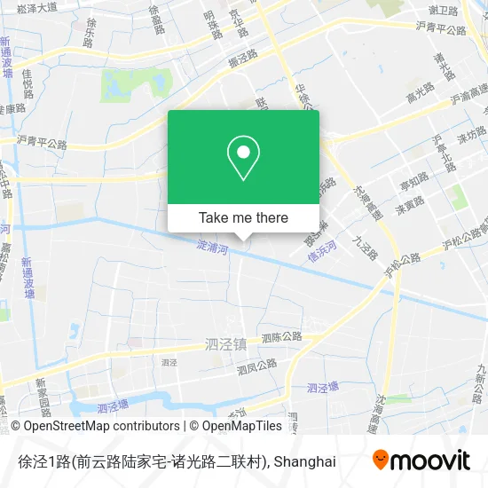 徐泾1路(前云路陆家宅-诸光路二联村) map