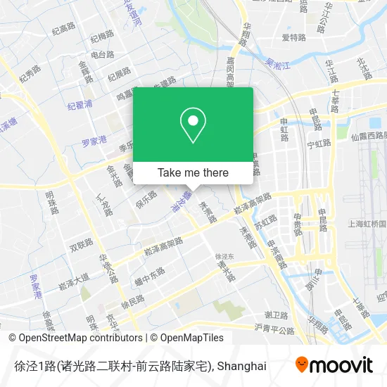 徐泾1路(诸光路二联村-前云路陆家宅) map