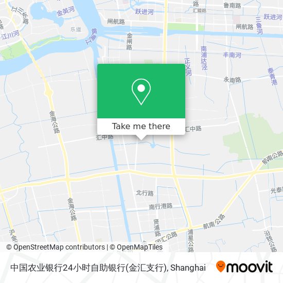 中国农业银行24小时自助银行(金汇支行) map