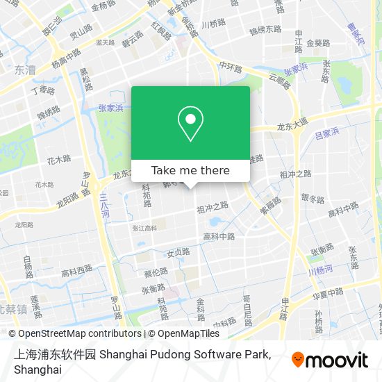 上海浦东软件园 Shanghai Pudong Software Park map
