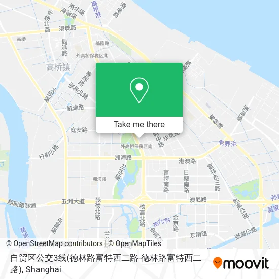 自贸区公交3线(德林路富特西二路-德林路富特西二路) map