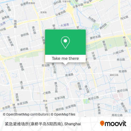紧急避难场所(康桥半岛5期西南) map