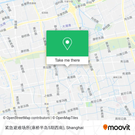 紧急避难场所(康桥半岛5期西南) map