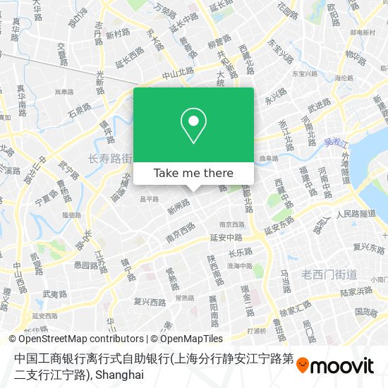 中国工商银行离行式自助银行(上海分行静安江宁路第二支行江宁路) map
