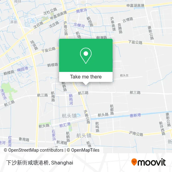 下沙新街咸塘港桥 map