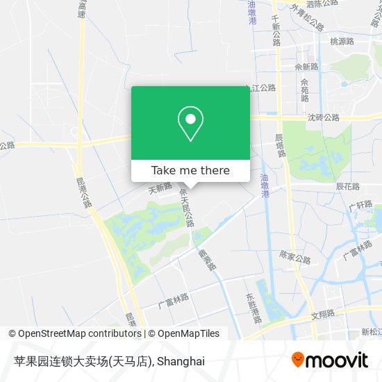 苹果园连锁大卖场(天马店) map