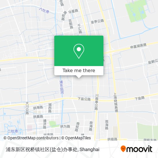浦东新区祝桥镇社区(盐仓)办事处 map