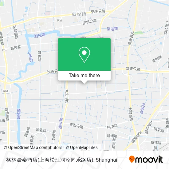 格林豪泰酒店(上海松江洞泾同乐路店) map
