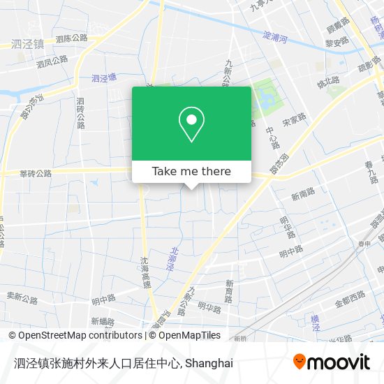 泗泾镇张施村外来人口居住中心 map