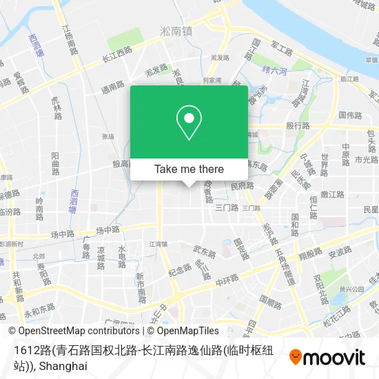 1612路(青石路国权北路-长江南路逸仙路(临时枢纽站)) map