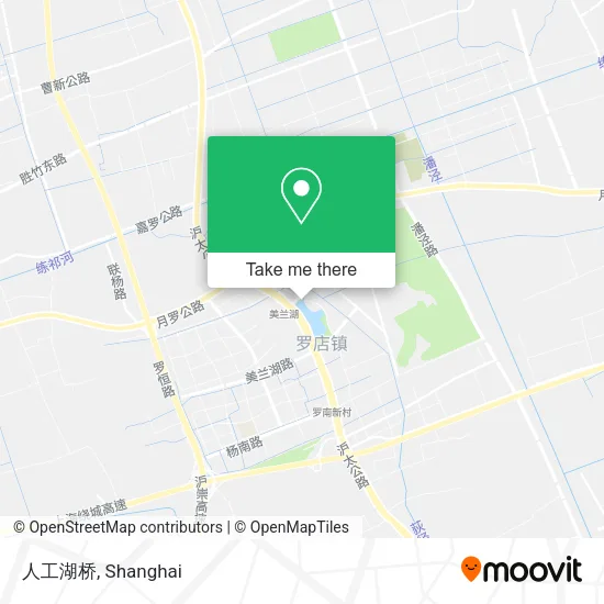 人工湖桥 map