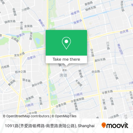 1091路(齐爱路银樽路-南曹路唐陆公路) map