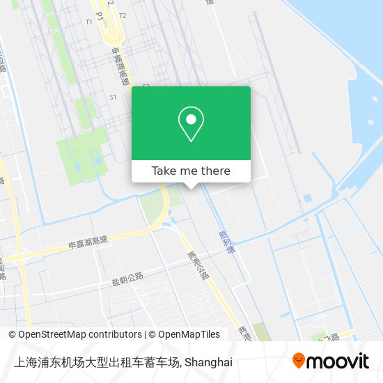 上海浦东机场大型出租车蓄车场 map