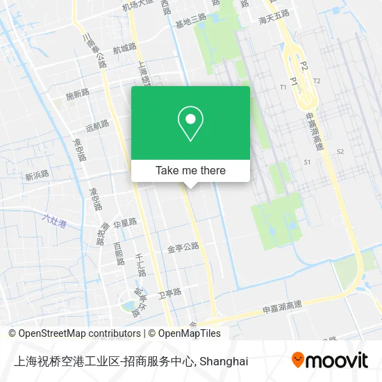 上海祝桥空港工业区-招商服务中心 map