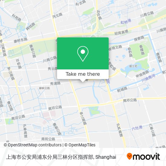 上海市公安局浦东分局三林分区指挥部 map