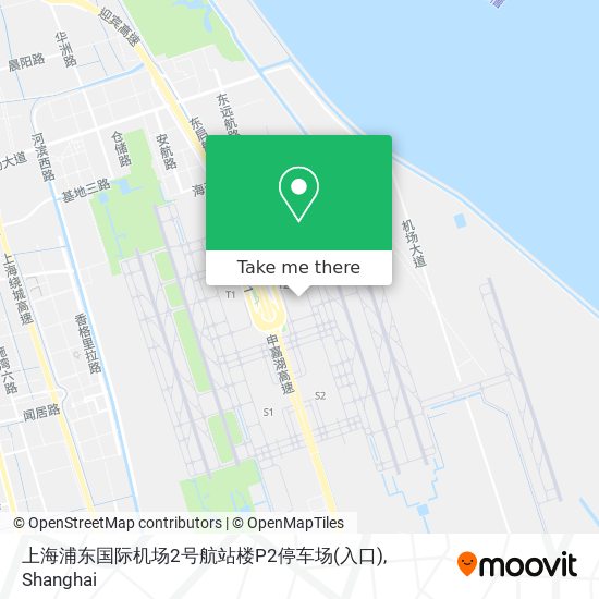 上海浦东国际机场2号航站楼P2停车场(入口) map