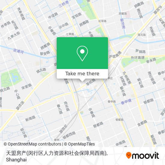 天盟房产(闵行区人力资源和社会保障局西南) map