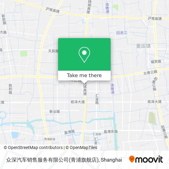 众深汽车销售服务有限公司(青浦旗舰店) map