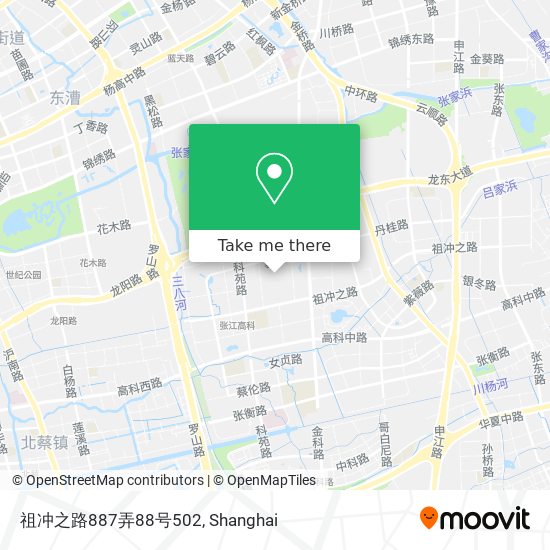 祖冲之路887弄88号502 map