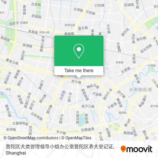 普陀区犬类管理领导小组办公室普陀区养犬登记证 map