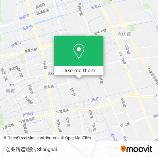 创业路运通路 map