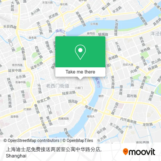 上海迪士尼免费接送两居室公寓中华路分店 map