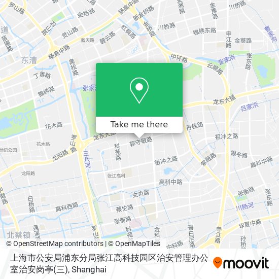 上海市公安局浦东分局张江高科技园区治安管理办公室治安岗亭(三) map