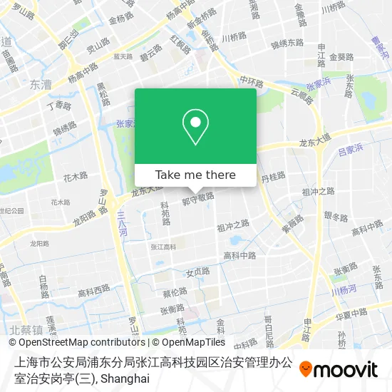 上海市公安局浦东分局张江高科技园区治安管理办公室治安岗亭(三) map