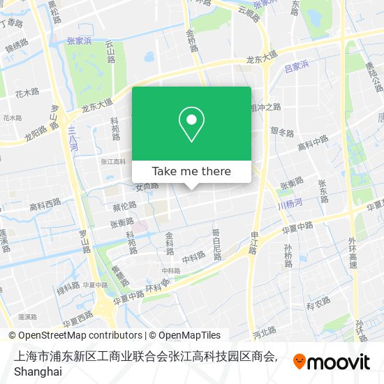 上海市浦东新区工商业联合会张江高科技园区商会 map