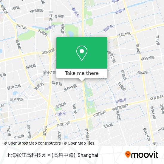 上海张江高科技园区(高科中路) map