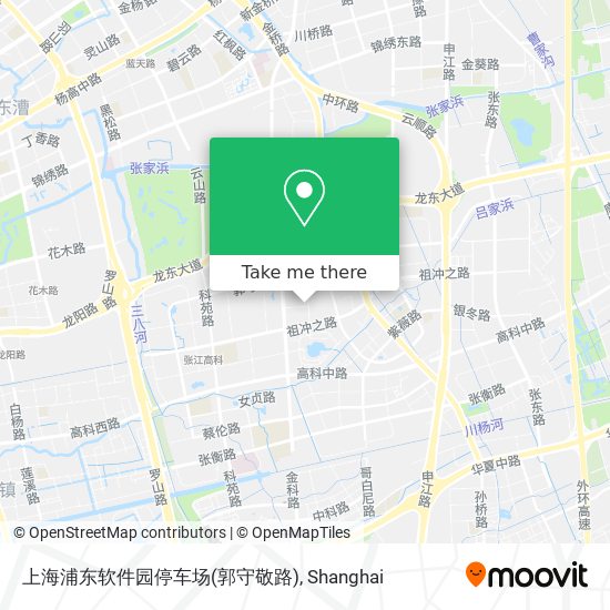 上海浦东软件园停车场(郭守敬路) map