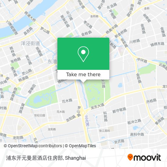 浦东开元曼居酒店住房部 map