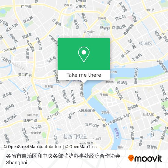 各省市自治区和中央各部驻沪办事处经济合作协会 map
