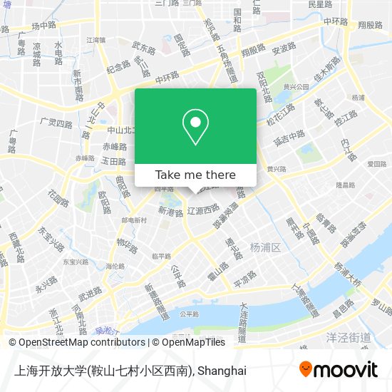 上海开放大学(鞍山七村小区西南) map